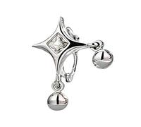 Boucles d'oreilles élégantes en forme d'étoile à quatre pointes en alliage pour un usage quotidien et des occasions spéciales, One Size, Comme décrit, Comme décrit.