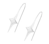 Boucles d'oreilles élégantes en forme d'étoile en alliage texturé pour le bureau, convient pour un événement décontracté et formel