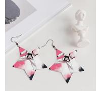 Boucles d'oreilles élégantes en forme d'étoile en cuir au design taekwondo - Accessoires tendance et uniques pour un usage quotidien, taille unique