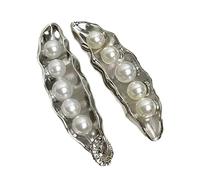 Boucles d'oreilles élégantes en métal plaqué avec perles d'imitation, accessoire d'oreille unique pour femme, bijoux tendance vintage, boucles d'oreilles pendantes pour femme, taille unique, Comme
