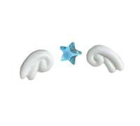 Boucles d'oreilles élégantes pour cartilage en forme d'aile et d'étoile, bijoux de piercing à la mode, accessoires d'oreille pour un usage quotidien, boucles d'oreilles ailes d'ange, taille unique