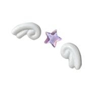 Boucles d'oreilles élégantes pour cartilage en forme d'aile et d'étoile, bijoux de piercing à la mode, accessoires d'oreille pour un usage quotidien, boucles d'oreilles ailes d'ange, taille unique