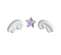Boucles d'oreilles élégantes pour cartilage en forme d'aile et d'étoile, bijoux de piercing à la mode pour un usage quotidien, accessoires à la mode, taille unique, Comme décrit, Comme décrit.