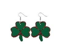 Boucles d'oreilles élégantes pour femme avec barbes vertes, chapeau vert orgie pour filles, taille unique, Cuir synthétique, Pas de gemme