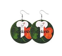 Boucles d'oreilles élégantes pour femme avec barbes vertes, chapeau vert orgie pour filles, taille unique, Cuir synthétique, Pas de gemme