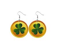 Boucles d'oreilles élégantes pour femme avec barbes vertes, chapeau vert orgie pour filles, taille unique, Cuir synthétique, Pas de gemme