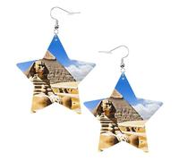 Boucles d'oreilles élégantes pyramides d'Égypte en cuir - Accessoires tendance et uniques pour un usage quotidien, taille unique