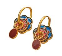 Boucles d'oreilles élégantes style chinois avec boucles d'oreilles tendance pour femmes et filles, One Size, Comme décrit, Comme décrit.