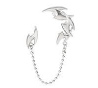 Boucles d'oreilles élégantes style gothique punk - Boucles d'oreilles à clip - Sans oreilles percées - Pour cartilage féminin - Bijoux tendance