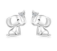 Boucles d'oreilles éléphant en argent sterling 925, hypoallergéniques, animaux mignons, bijoux cadeaux pour filles, adolescentes, fille, nièce