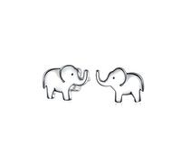 Boucles d'oreilles éléphant sage porte-bonheur pour amoureuse des animaux du zoo pour femmes et adolescentes en argent sterling .925