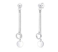 Boucles d'oreilles - ELLI - Créoles en Argent - 925/1000 - Design Géométrique - Fait Main