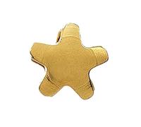 Boucles d'oreilles en acier chirurgical plaqué or stériles avec étoile 4 mm