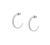 Boucles d'oreilles en acier et cristal