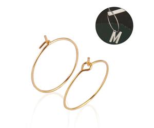 Boucles d'Oreilles en Acier Inoxydable, Grand Cercle localité, de Haute Qualité, pour Bricolage, Bijoux, Accessoires de Direction, 20 Pièces/Lot Style 1
