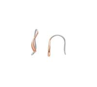 Boucles d'oreilles en acier inoxydable ou semi-précieux de tonalité or rose avec crochet.