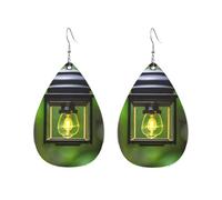 Boucles d'oreilles en acrylique en forme de goutte Mignon luciole et lanterne imprimé léger fashionTeardrop boucles d'oreilles pendantes, One Size, Acrylique, Pas de gemme