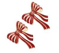Boucles d'oreilles en alliage pour femme, nœud papillon unique, fait à la main, nœuds de Noël, bijoux pour les amateurs de mode