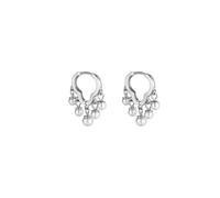 Boucles d'oreilles en argent 925 avec serrure chinoise - Or blanc