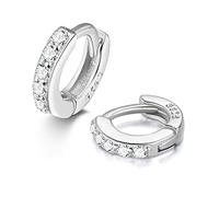 Boucles D'Oreilles En Argent 925 Femme Mini Créoles Homme Petites Dormeuses Boucle D'Oreille En Zirconium 5mm