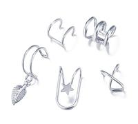 Boucles D'Oreilles en Argent Pour Femmes, Perles Rondes Vintage Clip D'Oreille Non Percée avec une Fausse Perle Simple Oreille Délicate Climber Fashion Bridal Bijoux Cadeaux Pour Petite Amie, Épouse,