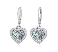 Boucles d'oreilles en argent sterling 925 - Poteau infini - Trèfle à quatre feuilles - Boucles d'oreilles celtiques pour femmes et filles - Petites boucles d'oreilles mignonnes hypoallergéniques, M