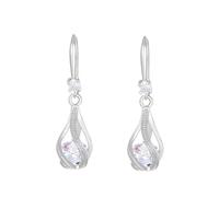 Boucles d'oreilles en argent sterling 925 pour femmes Boucles d'oreilles pendantes en or tendance Boucles d'oreilles de mariage Bijoux pour les mariées Boucles d'oreilles nœud pour, taille unique