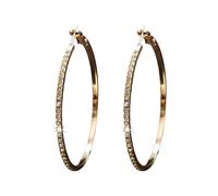 Boucles d'oreilles en argent sterling 925 pour femmes Boucles d'oreilles rondes à angle complet pour elle Boucles d'oreilles avec perles, taille unique, Métal, Pas de gemme