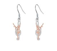 Boucles d'oreilles en argent sterling 925 pour femmes - Motifs de tournesol/tigre/renard/louve/grenouille/dragon/éléphant/vache/ballerine/épées - Bijoux animaliers - Cadeaux pour femmes, filles, mère