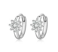 Boucles D'oreilles En Argent Sterling 925 Pour Filles, Bijoux Fantaisie En Diamants Scintillants Pour Fête D'anniversaire