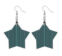 Boucles d'oreilles en bois à motif minimaliste rétro foncé pour femme, bijoux vintage élégants en bois, boucles d'oreilles légères pour mariage, fête, cadeau de bijoux quotidiens, Star, Bois, Bois.
