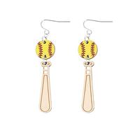 Boucles d'oreilles en bois de baseball 2023 pour femmes et filles - Cadeau pour elle - Carnaval, taille unique, Bois, Pas de pierre précieuse