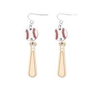 Boucles d'oreilles en bois de baseball 2023 pour femmes et filles - Cadeau pour elle - Carnaval, taille unique, Bois, Pas de pierre précieuse