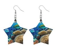 Boucles d'oreilles en bois de récif de corail pour femme, bijoux vintage élégants en bois, boucles d'oreilles légères pour mariage, fête, cadeau de bijoux au quotidien, Love, Bois, Bois.