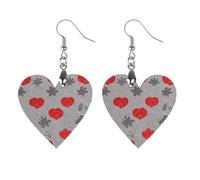 Boucles d'oreilles en bois en forme de griffe de chien pour femme, bijoux vintage élégants en bois, boucles d'oreilles légères pour mariage, fête, cadeau de bijoux au quotidien, Star, Bois, Bois.