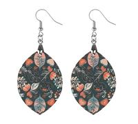 Boucles d'oreilles en bois noires réversibles pour femme, bijoux vintage élégants en bois, boucles d'oreilles légères pour mariage, fête, cadeau quotidien, Circular, Bois, Bois.