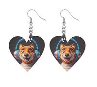 Boucles d'oreilles en bois pour femme, bijoux vintage élégants en bois, boucles d'oreilles légères pour mariage, fête, cadeau de bijoux quotidiens, Love, Bois, Bois.