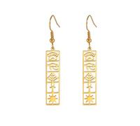 Boucles d'oreilles en Cartouche Personnalisées - Amulette Ancienne Égypte - Bijoux or1