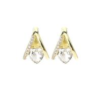 Boucles d'oreilles en cristal de glace Boucles d'oreilles en argent sterling pour femmes, mariage, anniversaire, anniversaire de mariage pour elle Boucles d'oreilles en perles blanches pour, taille