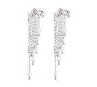 Boucles d'oreilles en cristal étoile à pompons The Dazzling Focus of The Ball Pendentif à longue chaîne doré Accessoires pour femme