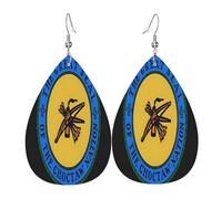 Boucles d'oreilles en cuir à l'effigie du grand sceau de la nation Choctaw, accessoire de mode, idéal pour les fêtes, les vacances et le quotidien.