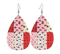 Boucles d'oreilles en cuir à motif coccinelle de dessin animé pour femme, adaptées pour un usage quotidien, une fête et un rendez-vous galant