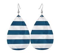 Boucles d'oreilles en cuir avec drapeau grec, pendentif en forme de goutte, accessoires polyvalents et élégants pour femme.