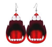 Boucles d'oreilles en cuir avec motif chauve-souris vampire, pour femme, adaptées pour le quotidien, les fêtes et les rendez-vous galants