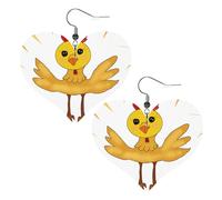 Boucles d'oreilles en cuir avec pendentif en forme de cœur - Élégantes et belles - Légères - Pour femmes et filles