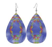 Boucles d'oreilles en cuir avec pendentif en forme de goutte d'eau - Élégantes et légères - Pour femmes et filles - Taille unique - Cuir - Sans pierre précieuse