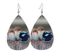 Boucles d'oreilles en cuir avec pendentif en forme de larme et crochet pour femme - Style vintage - À porter au quotidien, taille unique, Cuir