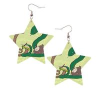 Boucles d'oreilles en cuir blanc tendance pour femme - Graines de tournesol vers de terre Serpent, pendentifs créoles légers et tendance, taille unique, Cuir, Pas de gemme