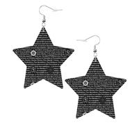 Boucles d'oreilles en cuir blanc tendance pour femme - Inspiration surnaturelle - Pendentifs créoles légers et tendance, taille unique, Cuir, Pas de gemme