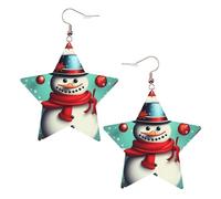 Boucles d'oreilles en cuir blanc tendance pour femme - Légères avec impression « Merry Christmas Day », bijoux, cadeaux et décorations de fête, taille unique, Cuir